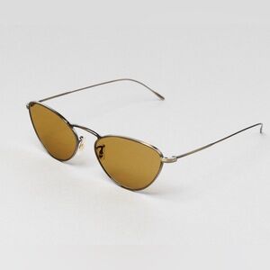 Oliver Peoples Lelaina OV1239S 528453 Antique Gold/deep Amber Cat Eye Sunglasses